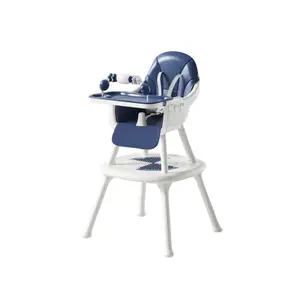 4-in-1 Baby High Chair with Toy Bar, Convertible Toddler Seat, Removable Adjustable Tray, Flip-Top Block & Activity Table, Dining Booster with 5-Point Safety Harness chair set point harness  high Kids Table Set double tray detachable pu cushion