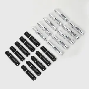 0.17oz Metallic Travel Spray Bottle, 20pcs Bottom Fill Perfume Dispenser,  Empty Mist Bottles for Easy Carrying and Storage, Makeup