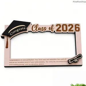 Class Of 2026 Wooden Desktop Decor Wallet And Photo Frame Ornament For Indoor Outdoor Leisure Graduation Ceremony Camping Picnic Gathering Events Clear Comfortable Teeth Retainer Set