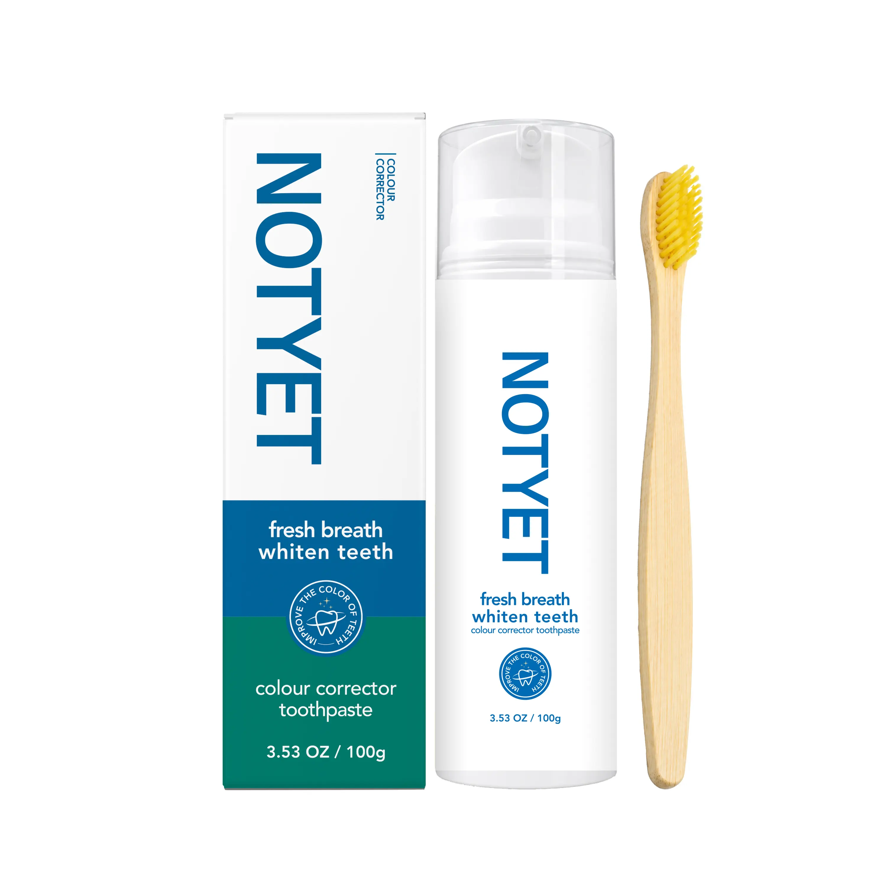 NOTYET Brightening Toothpaste for Stain Removal & Fresh Breath, Daily Oral Care for Clean White Teeth