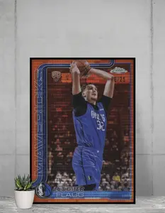 Topps Chrome 2025 Cooper Flagg Orange Rookie Poster 12x17 Mavericks