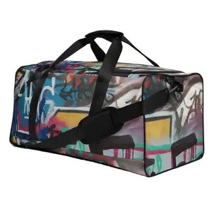 Graffiti Travel Duffle Bag - 100% Durable Polyester, Spacious Interior, Multiple Pockets, Adjustable Padded Shoulder Strap, Dual Padded Handles