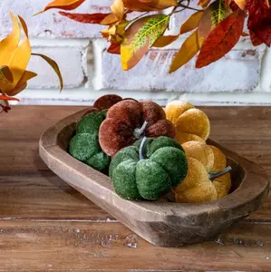 Fall Velvet Pumpkin Set