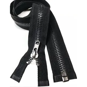 #10 27 Inch Separating Jacket Zipper Black Nickel Metal Zipper Heavy Duty Metal Zippers for Jackets Sewing Coats Crafts (27" Nickel)