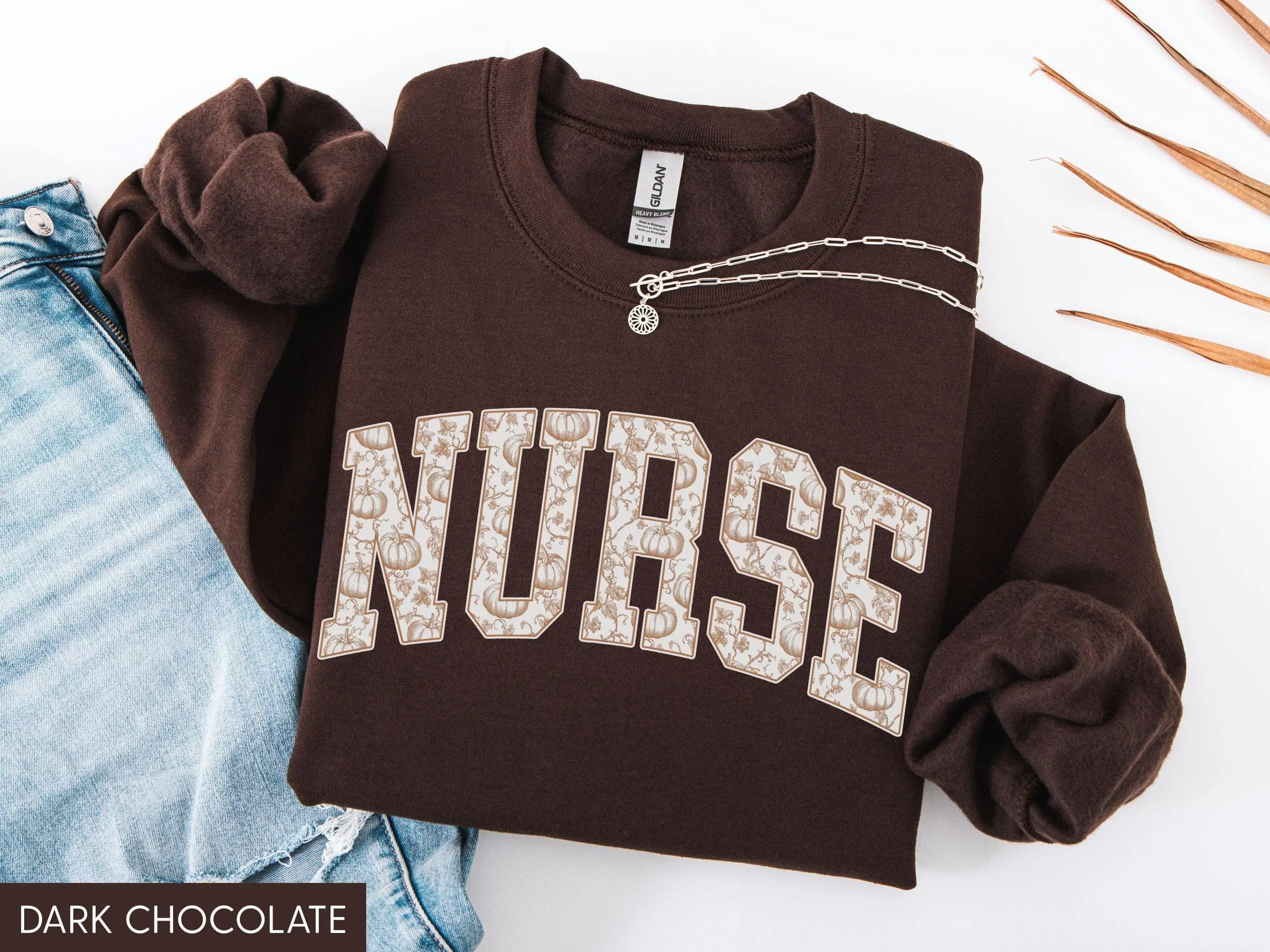 Nurse Fall T-Shirt, Sweatshirt & Hoodie - Nurse Fall Sweater, Toile Fall Nurse, Cute Autumn Nurse, Trendy Fall Sweater for Nurse