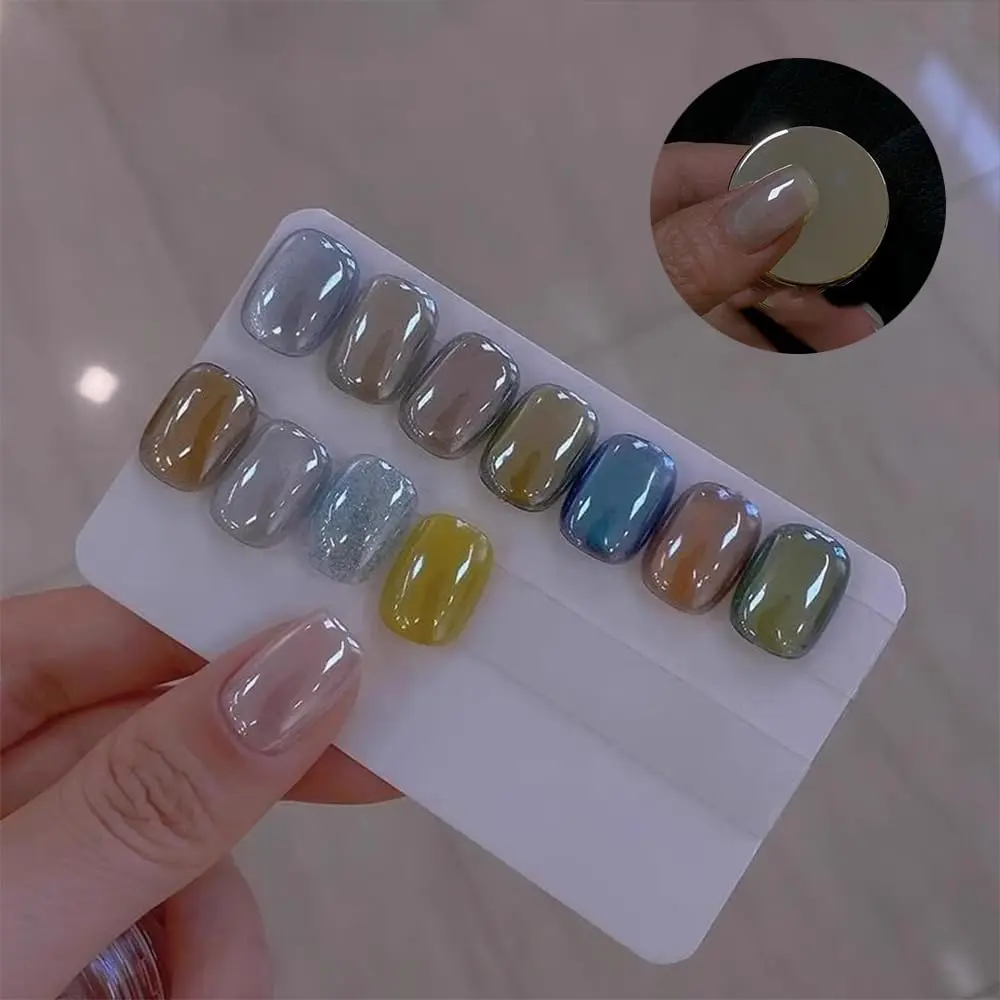 White Pearl Chrome Nail Powder, Summer Mirror Effect Chrome Powder for Gel Nails, Iridescent Pearlescent Glitter Nail Pigment Powder for Nail Art Decorations
