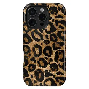 Classic Leopard Phone Case for iPhone 17 16 15 14 13 12 11, Stylish Golden Cheetah Animal Pattern Protective Cover for Women Men, Dual Layer Shockproof Anti-Scratch Case, Perfect Gift for Girls