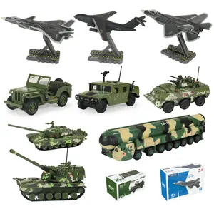 Mini tank alloy model, simulated missile armored combat vehicle, airplane, boys' toy, military decoration Plush Stuffed Magnetic Building Blocks Set kids bilding party favor gift