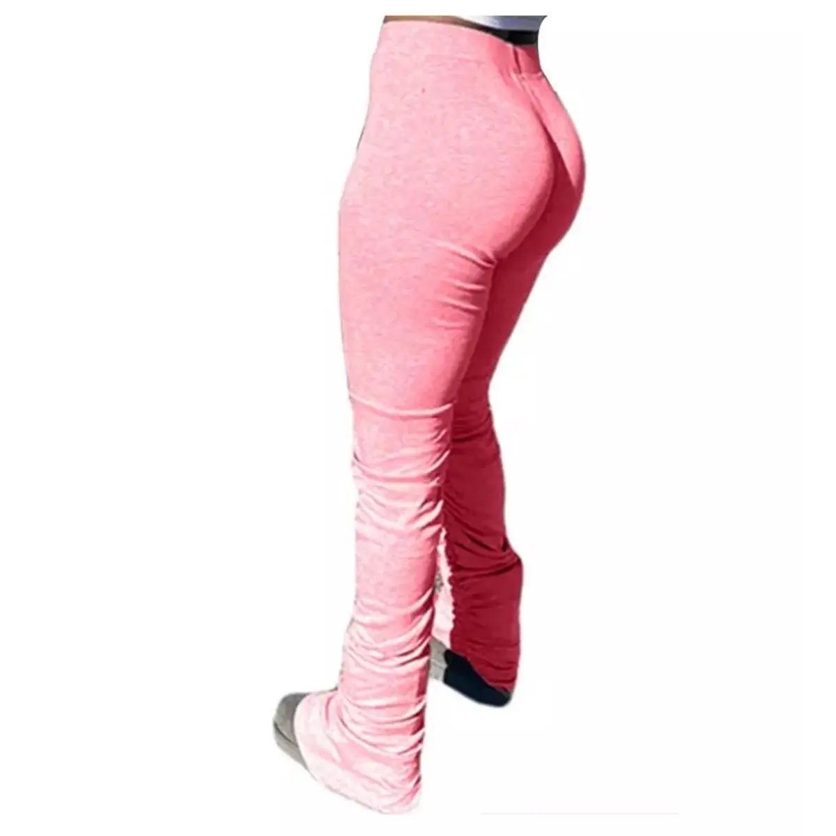 Women's Oversize Flare Drawstring Sweatpants - Female, Elastic Waistband, Regular Sizes, Solid Fabric, Comfortable Fit for Yoga/Errands, Fashion Womenswear Bottoms, Ripped Detail, Drawstring Tunes Your Fit, Mid-Rise Cut, Flattering Fit