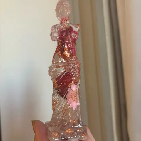 Pink and Rose Gold Aphrodite Venus Statue