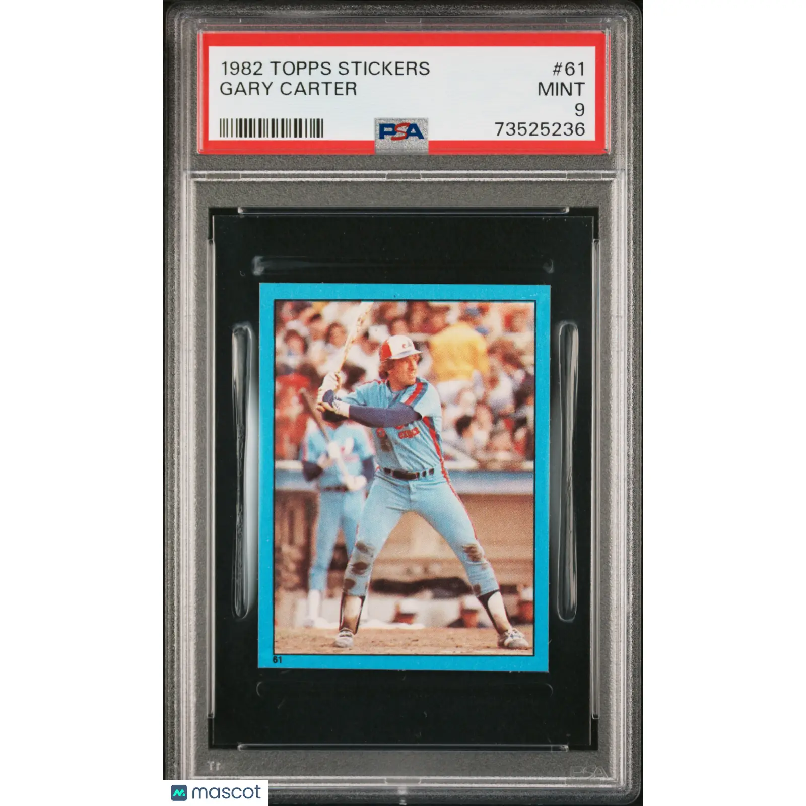 Gary Carter PSA 1982 Topps Stickers Baseball #61 9 73525236
