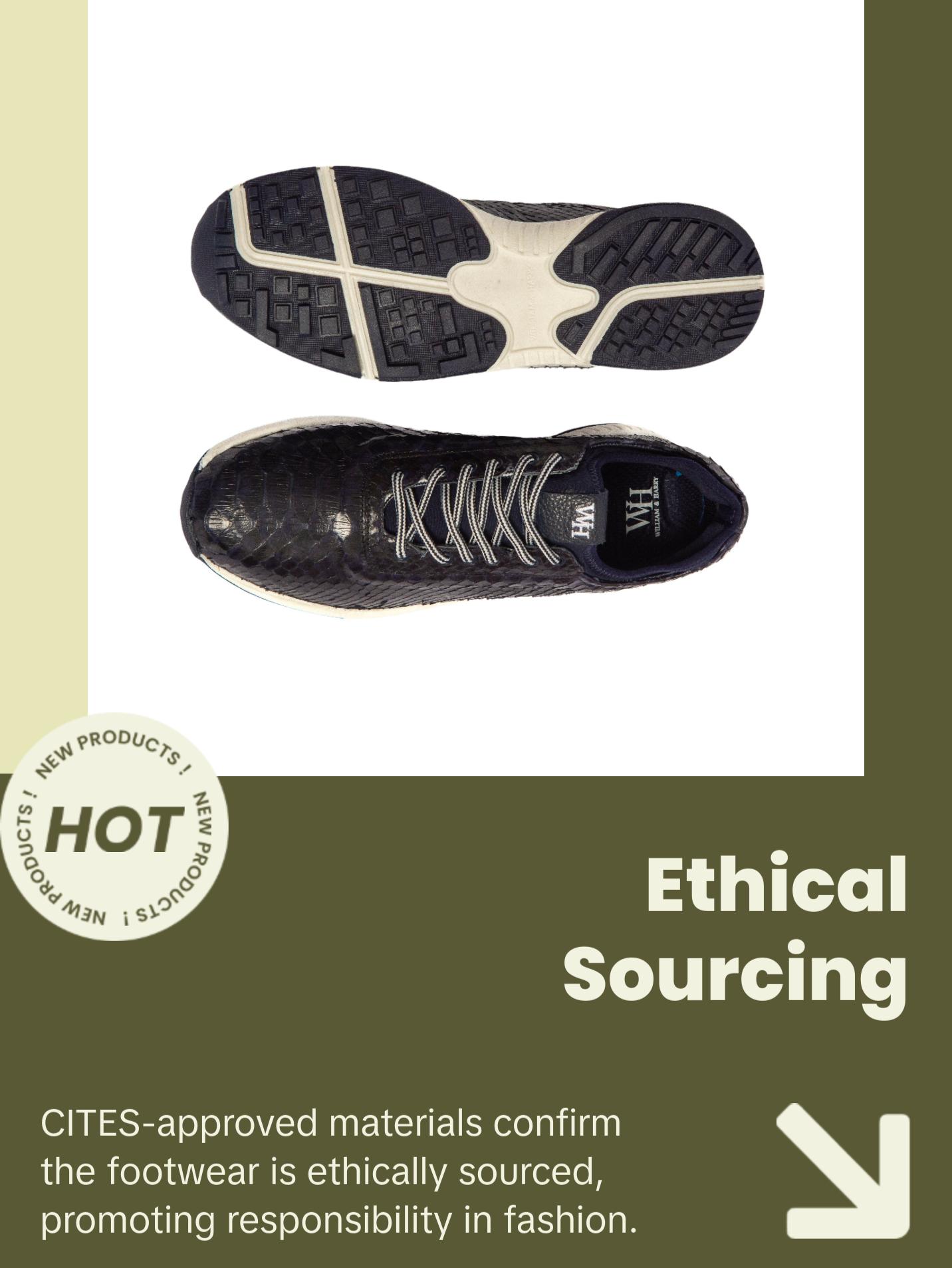 W&H Men's Viper Python Golf Shoes in Navy