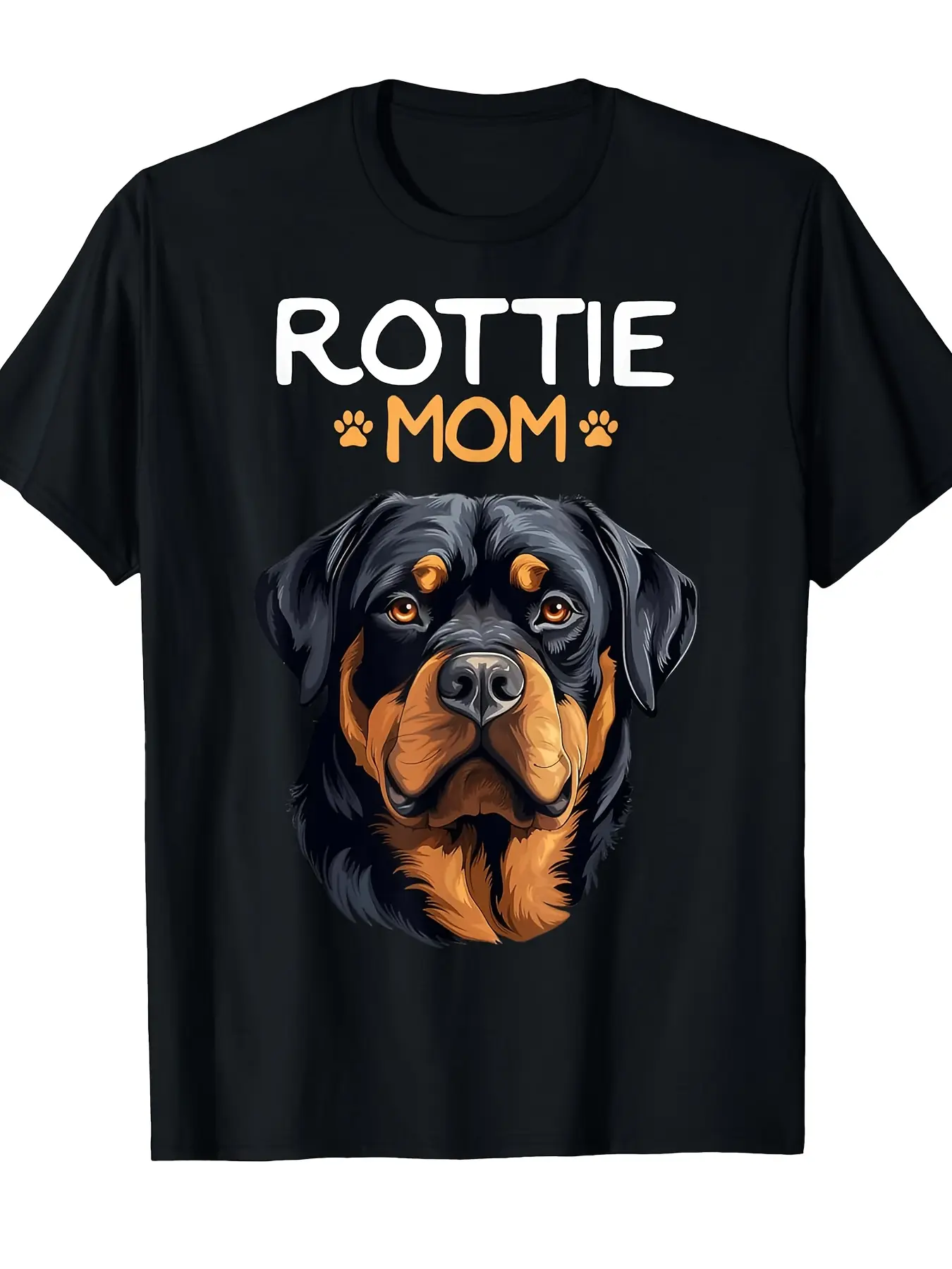 Rottweiler Dog Mom T-Shirt [Stylish Design] Trendy unisex soft cotton short sleeve t shirt, vintage graphic casual tee for men women teens, perfect birthday holiday gift for camping travel gym daily street  wear