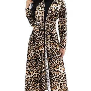LONG SLEEVE LEOPARD KIMONO