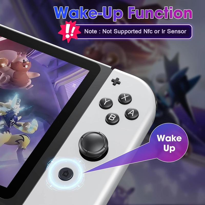 MOVONE Replacement Controller for Switch Lite/OLED Supports Dual Vibration 6-Axis Gyro Wake-up Motion Controls Screenshot L/R Buttons Enhance Gaming Experience