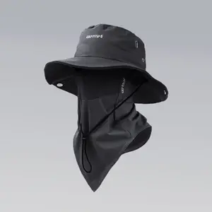 2-Pack Outdoor Wide Brim Sun Hats, Foldable Solid Color, Beach Fishing Hat, Hiking Hat, Breathable, Adjustable Drawstring, Unisex, Mosquito Protection