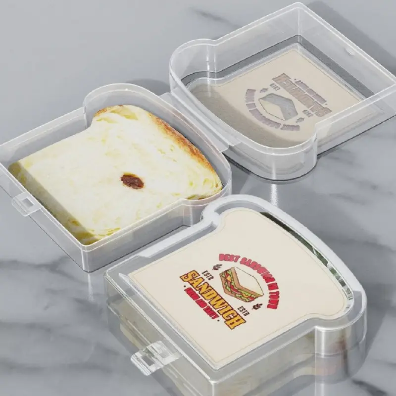 Portable Toast Bread Sandwich Box Wheat Straw Bread Box