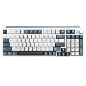 MIKIBY K98 Wireless Mechanical Keyboard, Tri-Mode BT5.0/2.4GHz/USB-C Hot Swappable Custom Wireless Keyboard, Gasket Structure, RGB Backlit Gaming Keyboard for Win & Mac