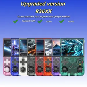 R36S WIFI version R36XX portable retro handheld game console, 128GB large memory, 20,000 games and 10 emulators, 3000mAh battery, rechargeable game console, leisure travel companion, festival gift