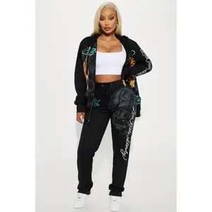 Ed Hardy Crawling Tigers Wide Leg Pant - Black 1