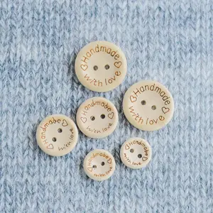 Made with Love Buttons - 15mm, 20mm, or 25mm
