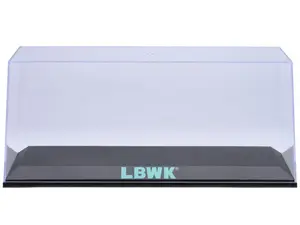 AUTOart 90037 Acrylic Storage Box - Collectible Model Car Display Case with Black Plastic Base, Green LBWK Logo, and Top for 1:18, 1:24 Scale Models