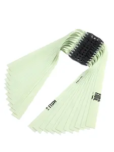 10 pieces/box of high-quality natural latex third-generation slingshot flat tape holder, slingshot replacement strap - anti slip, high elasticity, durable thick, sturdy, wide hunting and fishing, outdoor antifreeze thick tape, party game gifts