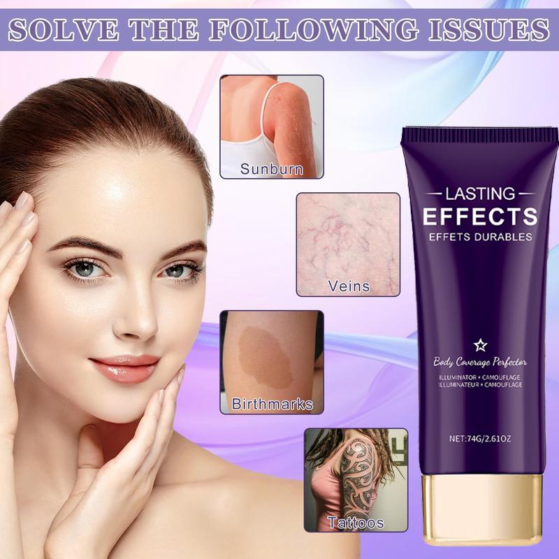 Flawless Tattoo Cover-Up & Body Concealer – Waterproof Sweatproof Long-Lasting Leg Makeup, Lightweight Full Coverage Cosmetic summervibes