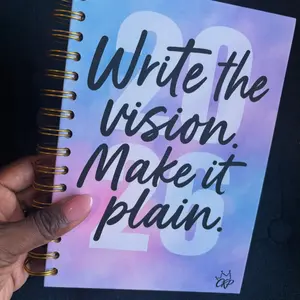 Vision & Faith Planning Notebook - Goal-Setting, Daily Reflection Organizer for Personal Growth