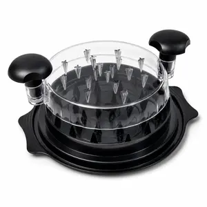 [Dad's kitchen]Chicken Shredder Large Chicken Breast Shredder Tool Twist with Brush&Fork, Visible Meat Shredder Machine, Strong Anti-Slip Strip, Ergonomic Handle, BPA Free, Suitable for Pork Beef Chicken