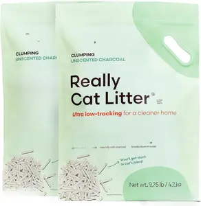 Tuft & Paw Really Great Cat Litter, Low Tracking Tofu Cat Litter, Clumping, Flushable, Odor Control, Dust-Free, Unscented - 9.25lbs x 2Bags