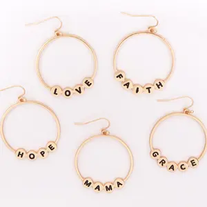 Charm Hoop Drop Earrings with Decorative Design and Elegant Style for Everyday Wear