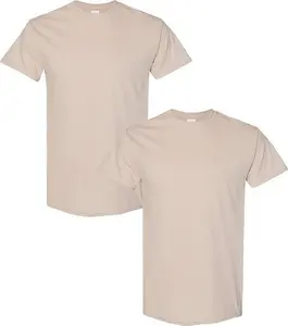 Gildan Men's Heavy Cotton T-Shirt, Sand, Style G5000, T Shirts Sleeve Tops Casual Summer Clothes 2026