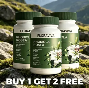 [BUY 1 GET 2 FREE] 3 PACK of Rhodiola Rosea Extract for Stress, Energy & Focus - Natural Adaptogen [500mg]