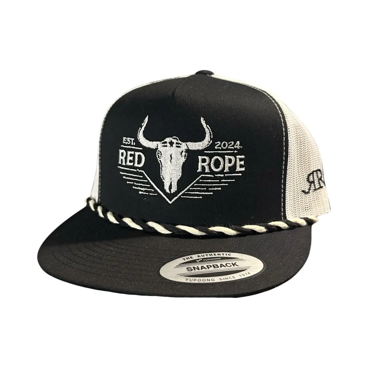 The Ranch Hand Black and White Rope Hat The Ranch Hand Black and White Rope Hat