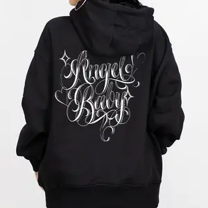 Angel Baby, Chicano Clothing, Chicana Art, Cholo Chola outfit Cotton Fabric Menswear Casual, Streetwear hoodie T-Shirt S-3XL