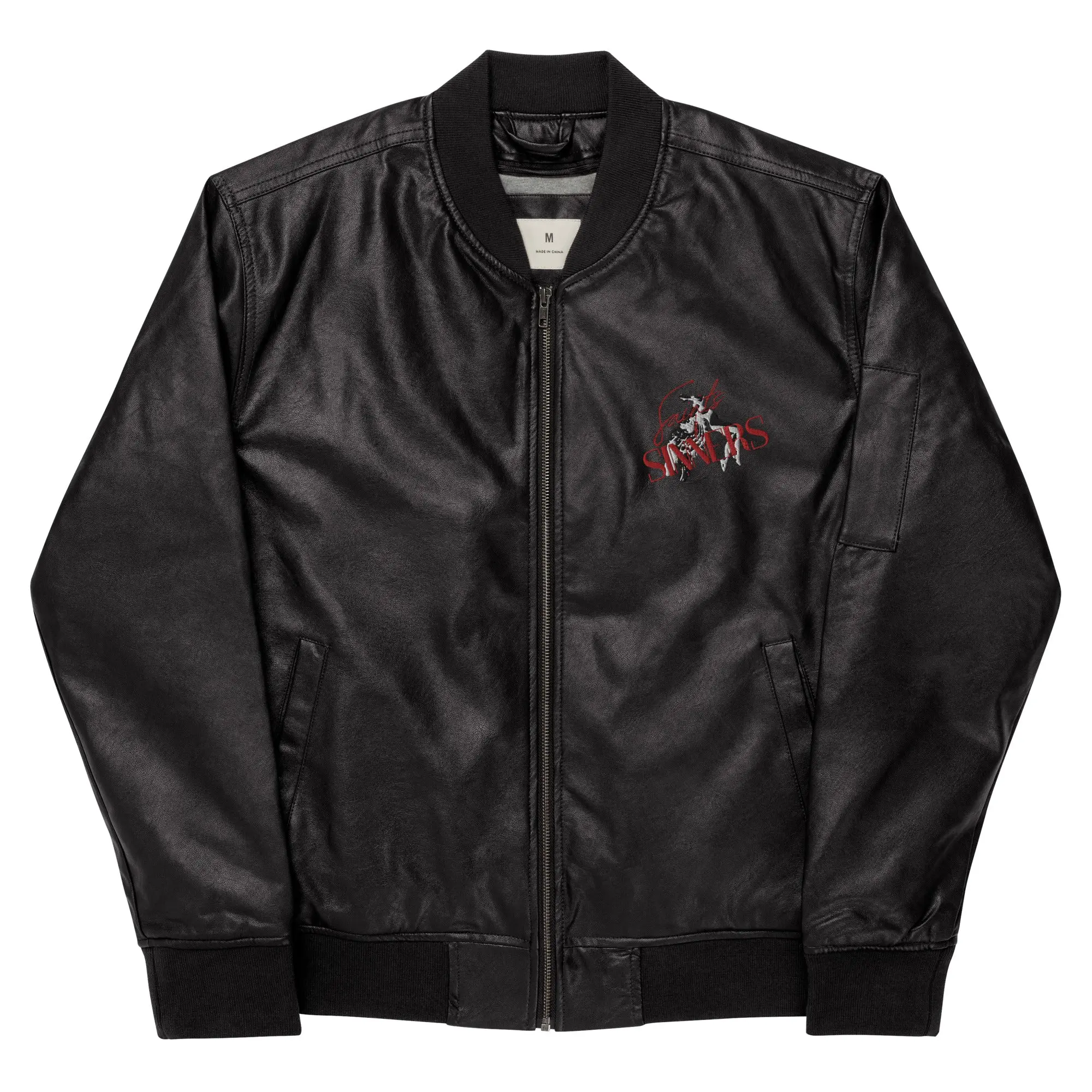 Saints & Sinners Leather Bomber