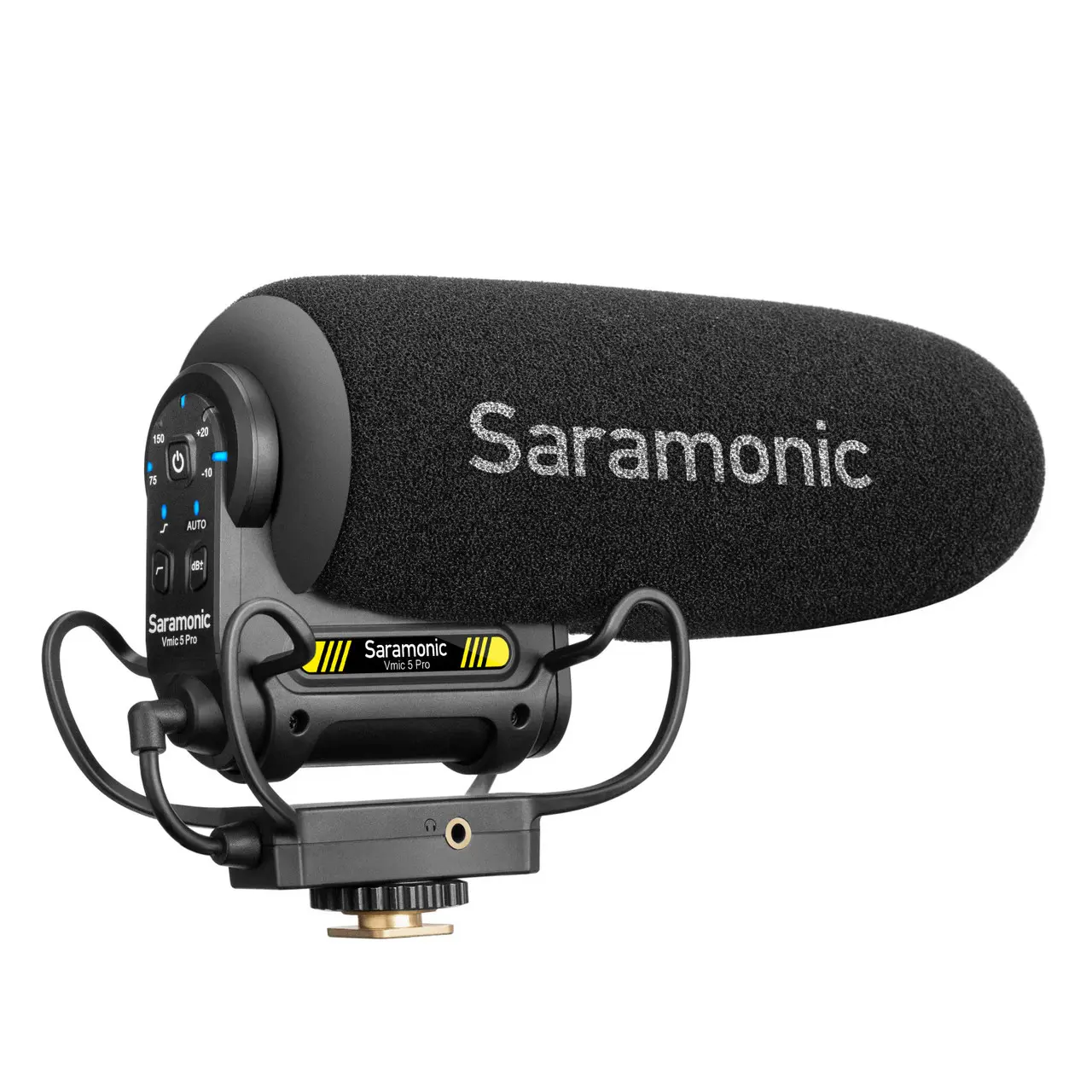 Saramonic Vmic5 Pro On-Camera Supercardioid Shotgun w/ Advanced Sonic Controls, HP Out, Furry Windscreen, More