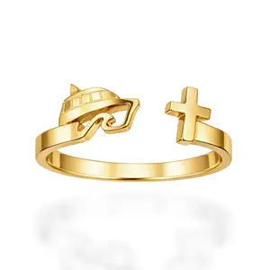 Living Water Christian Cruise Merch Adjustable Ring in Gold & Silver