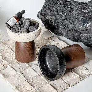 Wabi-Sabi Style Scented Candle Holder, High-End Fireless Aromatherapy Crystal Diffuser Base, Home Decor, Yoga, Festive Gift