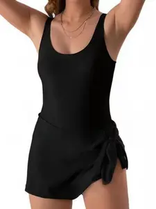 Women's One-Piece Swimsuit with Skirt, Conservative Style, Modest Fashion Swimsuit, Full Coverage Swimwear, Perfect for Beach and Pool, Comfortable and Stylish