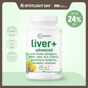 Micro Ingredients Liver Advanced+, 240 Veggie Capsules, 20-in-1 Advanced Support Complex