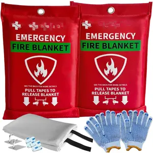 Saving Fire Blanket Essential Safety Tools for , Workplace, and Travel 2 Pack 40 by 40 inches Fire Retardant Blankets Your First Line of  Against