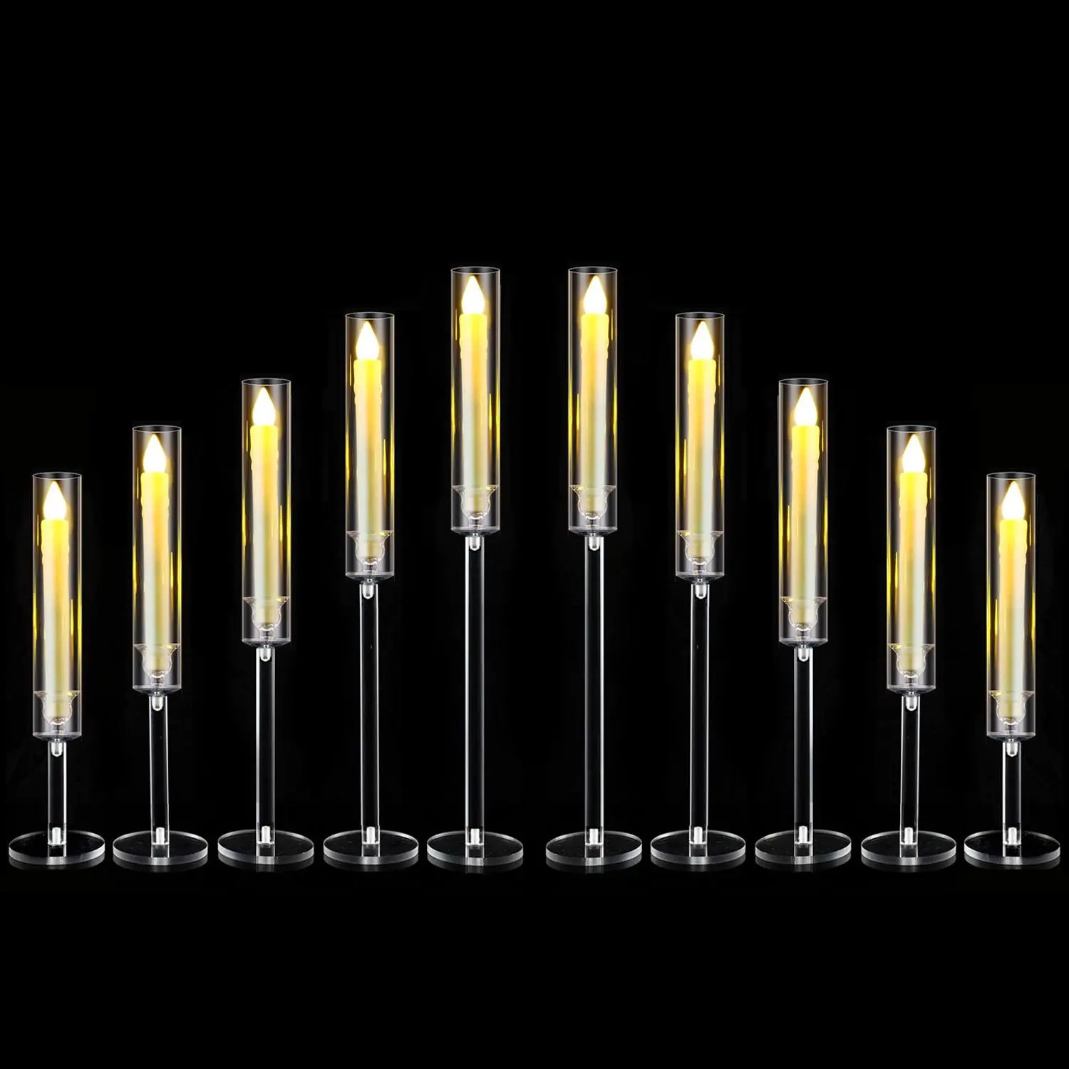 Acrylic Candle Holder, 5/7/9 Arm Candle Stand, Modern Candle Holder Set for Wedding, Holiday Celebration, Desktop Decoration, Ornaments, Home Decor, Home Goods, Interior Decoration Accessories, Decoration Items