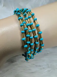 A1224034 Turcoise Seed Bead Stack Bracelet