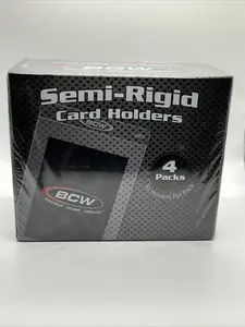 BCW Semi-Rigid Card Holders #1 Box with 4 Packs of 50 Sleeves, 200 Total