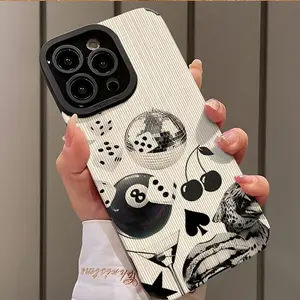 Billiard Pattern Phone Case, Shockproof Phone Protective Cover, Phone Accessory Compatible with iPhone 16 15 14 13 12 11 Plus Pro Max, Casing, Protector, Durable Cover