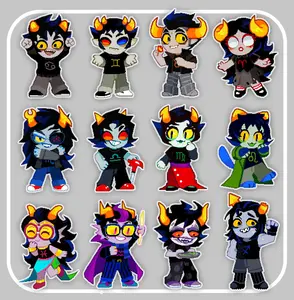 Homestuck Pixel Alternia Troll Keychain Acrylic Charm, Homestuck HS Character Acrylic Keychains, Cute, Durable, And Perfect For Bags, Keys, Or Gifts. Great For Daily Use Or As Thoughtful Little Gifts For Your Friends And Yourself.