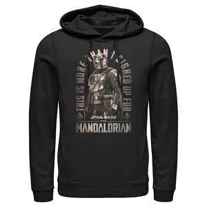 Men's Star Wars The Mandalorian Shining Mando Pull Over Hoodie