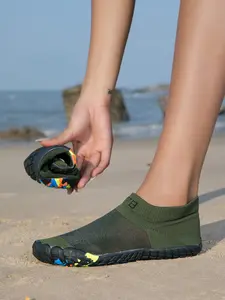 Casual Beach Shoes, Lightweight Textile Upper with EVA Sole, Comfortable Non-Sensitive Footwear for Summer Outings
